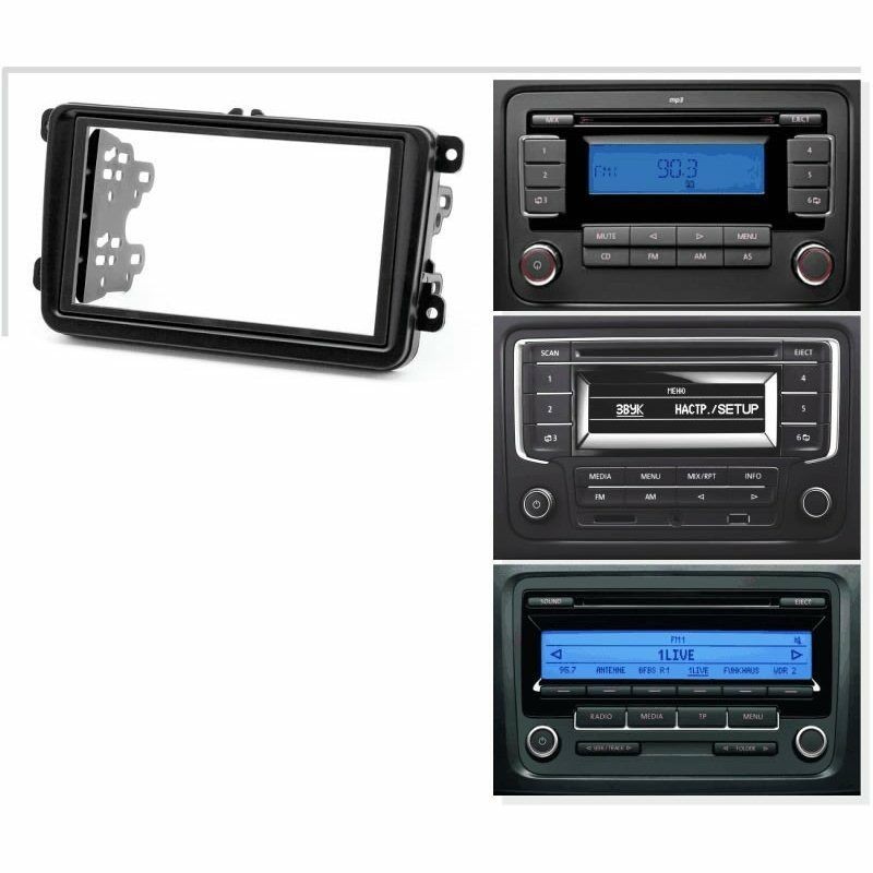 Kit Montaggio Mascherina Adattatore Connettore Autoradio 2 DIN VW Volkswagen Sko - Foto 6