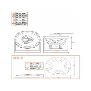 Hertz DCX 710.3 coassiali ellittici 7x10 pollici