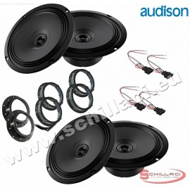 Kit 4 Casse altoparlanti AUDISON per VOLKSWAGEN / SKODA / SEAT / AUDI  con adatt