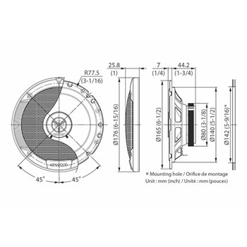 Kenwood KFC-S1766 coassiali 17 cm