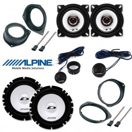 Kit 6 casse per FIAT GRANDE PUNTO Alpine con adattatori e supporti