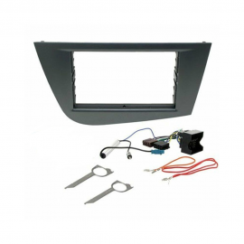 Kit montaggio autoradio stereo  mascherina 2 DIN Seat Leon MK2 + chiavi + ISO +