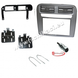 Kit mascherina per autoradio 2 DIN FIAT Grande Punto antracite metallizzata