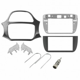 Kit montaggio autoradio 2 DIN FIAT PUNTO EVO con supporti montaggio nero lucido