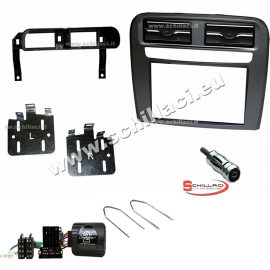 Kit mascherina per autoradio 2 DIN FIAT Grande Punto nero supporto montaggio...