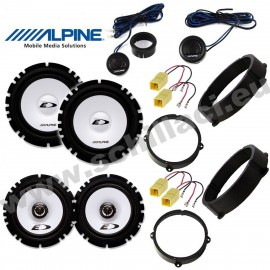 Kit 6 casse per Alfa Romeo 147 Alpine con adattatori e supporti