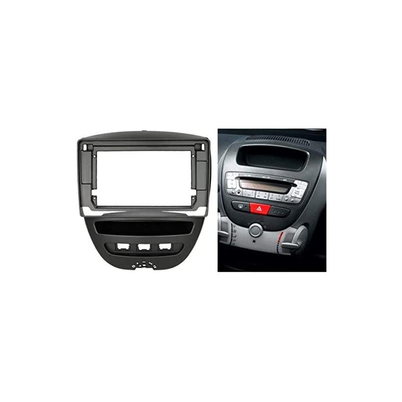 Mascherina Autoradio 2 DIN Per Toyota Aygo, Citroen C1, Peugeot 107 - Kit Montaggio In ABS Nero - Foto 6