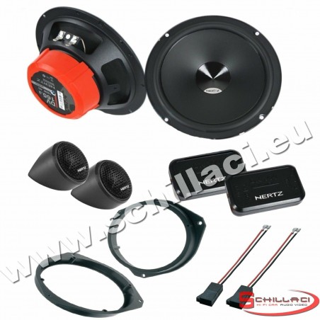 Hertz DSK 165.3 Kit Altoparlanti 2 Vie 165mm Con Adattatori Per ALFA Mito Anteriore - Woofer, Tweeter E Filtri Inclusi