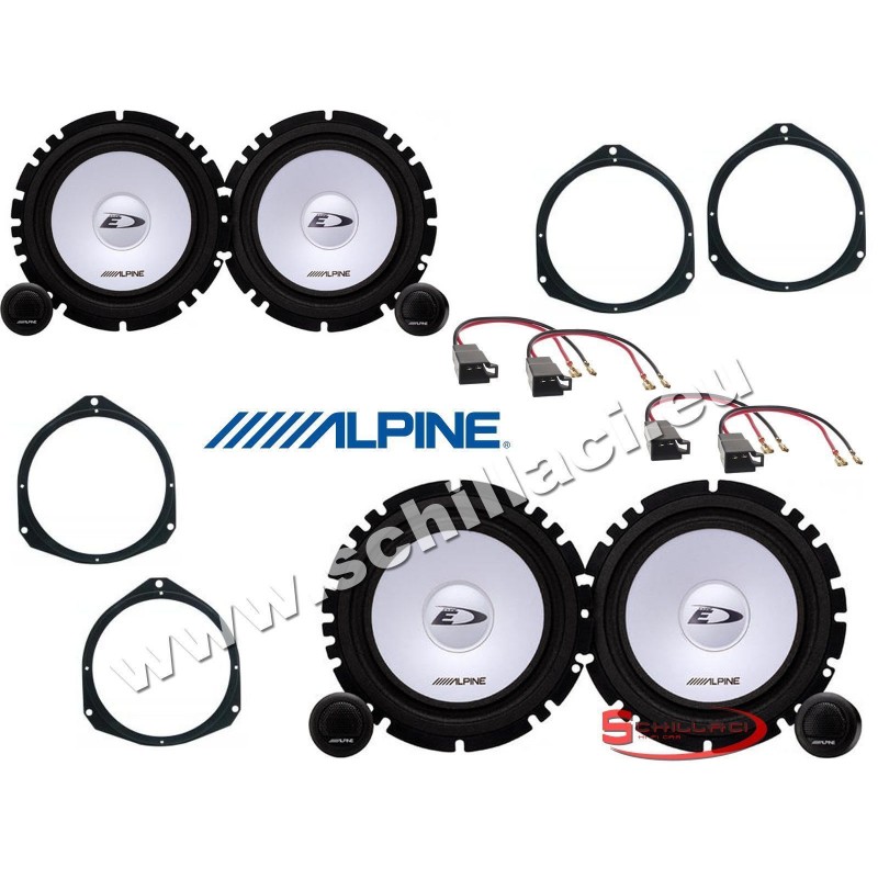 Kit Altoparlanti Alpine SXE-1325S Per Dacia Duster (2010-2017) – 2 Coppie Da 13 Cm, 200W Peak, Con Cavi Adattatori Inclusi