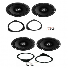 Kit 4 casse per FIAT 500 JBL con adattatori e supporti