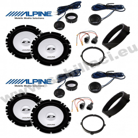 Kit 8 casse per Alfa Romeo 147 Alpine con adattatori e supporti