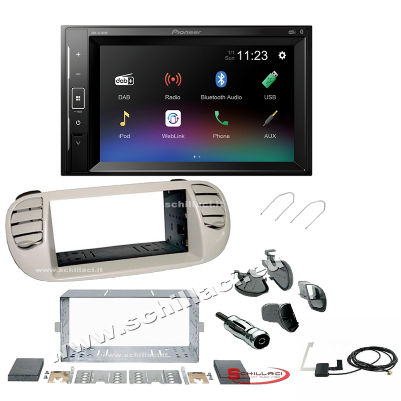 RAF6002/D - Facade Autoradio 2Din Fiat 500 ap2008 - Cdiscount Auto