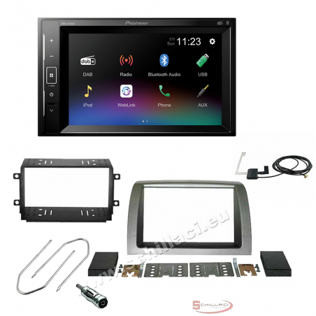 Mascherina Tiguan Mascherina Autoradio CARAV 40-158 - Doppio DIN, Colore Antracite, Per SEAT Mascherina Per Autoradio Giulietta - 8