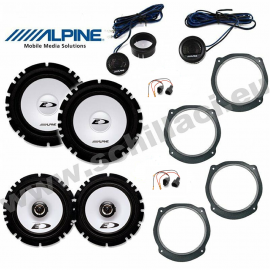 Kit 6 casse per FIAT CROMA Alpine con adattatori e supporti