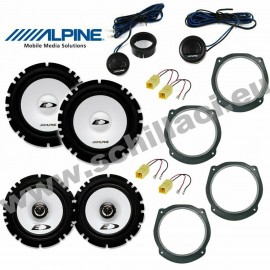 Kit 8 casse Alpine per FIAT CROMA con adattatori e supporti