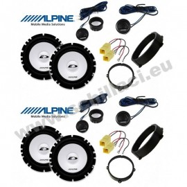 Kit 8 casse Alpine per Fiat Croma Altoparlanti con adattatori e suppor