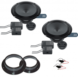 Kit Altoparlanti anterior Audison AK 6.5 C2 2OHM + supporti per Volkswagen Golf