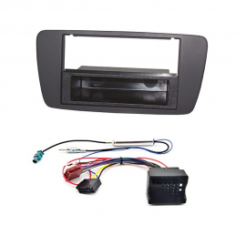 Kit Mascherina autoradio 1/2 DIN per Seat Ibiza dal 2008 al 2014