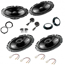 Kit 6 casse altoparlanti anteriori e posteriori PIONEER Fiat panda con supporti