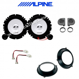 Kit altoparlanti anteriori ALPINE Fiat Panda 2003-2013 con adattatori e support