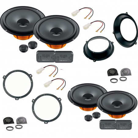 Hertz DSK 165 dsk165.3 Altoparlanti 2 vie + supporti casse compatibile con FORD Fiesta dal 2008 in poi anteriore