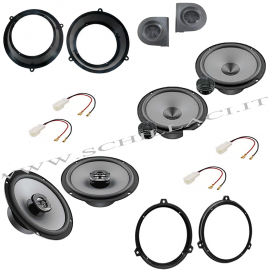 Kit 6 casse per FIAT PANDA HERTZ con adattatori e supporti