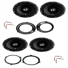 Kit 4 casse per FIAT PANDA 2003-2013 JBL con adattatori e supporti