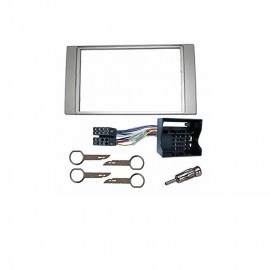 Kit autoradio mascherina grigio e connettore per FORD FIESTA /