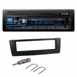 Kit Autoradio Alpine UTE-200BT + mascherina Fiat Grande Punto nero 1 DIN