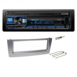 Kit Autoradio Alpine UTE-200BT + mascherina Fiat Grande Punto 1DIN grigio