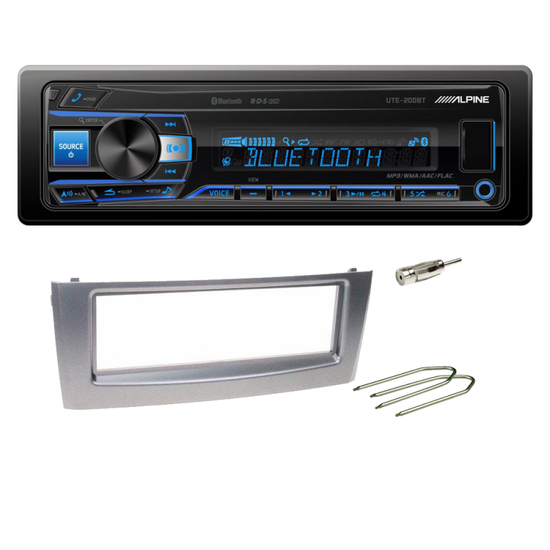 Kit Autoradio Alpine UTE-200BT + mascherina Fiat Grande Punto 1DIN