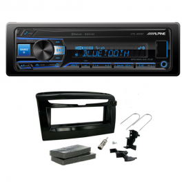 Kit Autoradio ALPINE UTE-200BT + mascherina 1 DIN LANCIA ypsilon nero lucido