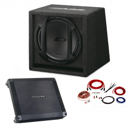 Kit subwoofer Alpine SBE-1244BR + Amplificatore Alpine BBX-T600 + Kit cavi