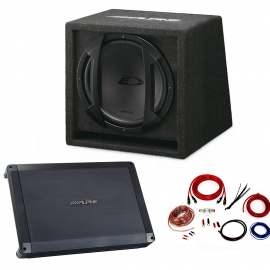 Kit subwoofer Alpine SBE-1244BR + Amplificatore Alpine BBX-F1200 + Kit cavi