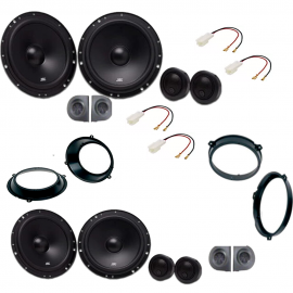 Kit 8 casse per FIAT PANDA JBL con adattatori e supporti