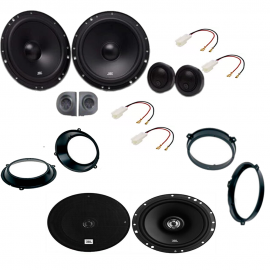 Kit 6 casse per FIAT PANDA JBL con adattatori e supporti