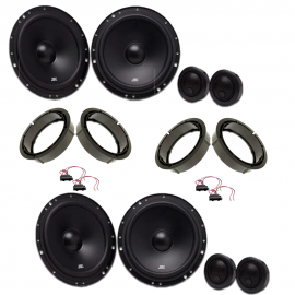 Kit 8 casse altoparlanti per Volkswagen GOLF IV JBL con adattatori e supporti