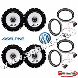 Kit 4 altoparlanti Alpine per VW Volkswagen con adattator