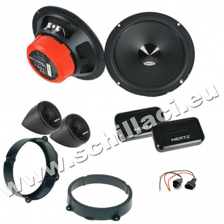 Hertz LINEA UNO K165 K 165 KIT ALTOPARLANTI DUE VIE CASSE AUTO 165 mm + supporti casse PEUGEOT