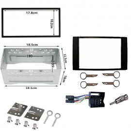 KIT ADATTATORE MASCHERINA AUTORADIO 2 DIN FORD TRANSIT / KUGA NERA