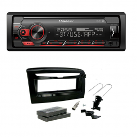 Kit Autoradio Pioneer MVH-S320BT + mascherina 1 DIN LANCIA ypsilon nero lucido