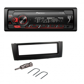 Kit Autoradio Pioneer MVH-S320BT + mascherina Fiat Grande Punto nero 1 DIN