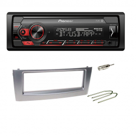 Kit Autoradio PIONEER MVH-S320BT + mascherina Fiat Grande Punto 1DIN grigio