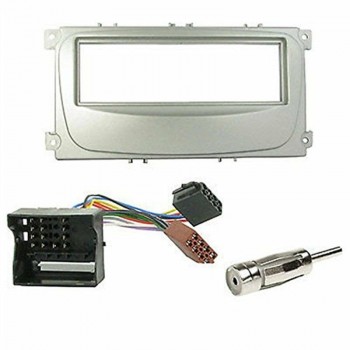 Mascherina 1 DIN Per Autoradio Ford KA (2008-2016) – Pannello Adattatore In Plastica Nera, Installazione Facile