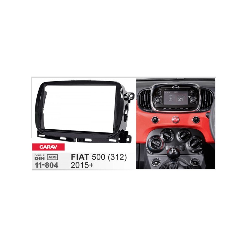 Kit Montaggio Autoradio 2 DIN Per Fiat 500 (2007-2015) – Mascherina, Bocchette Aria, Chiavi Estrazione E Adattatore Antenna
