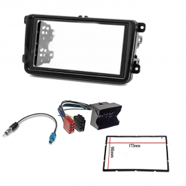 Mascherina supporto autoradio 2 DIN per Volkswagen vw con supporti con adattator