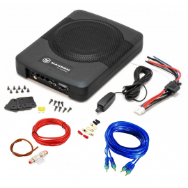 Macrom M-SW800 Subwoofer compatto per auto sub amplificato con telecomando