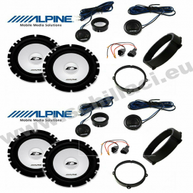 Kit 8 casse per Alfa Romeo 147 Alpine con adattatori e supporti