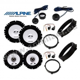 Kit 6 casse per Alfa Romeo 147 Alpine con adattatori e supporti