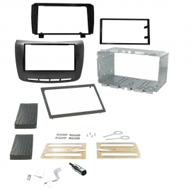 Kit mascherina colore nero lucido autoradio 2 DIN con plancia per Lancia...
